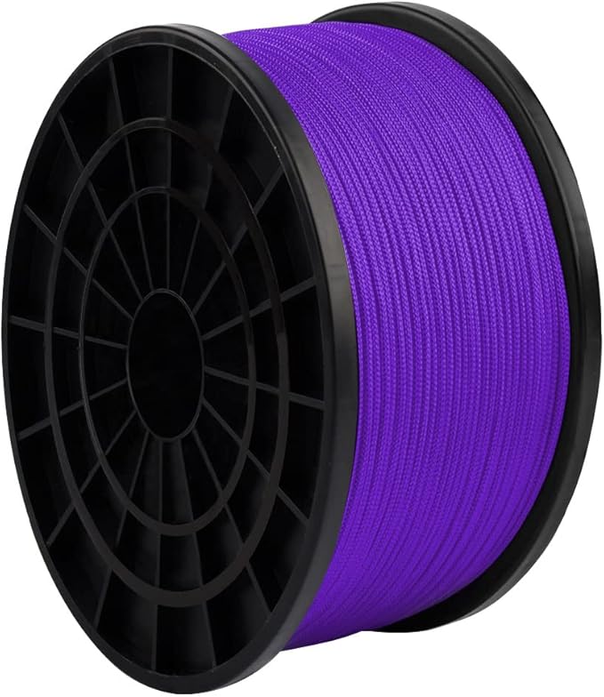 HERCULES Type III Paracord 550 Paracord Rope Parachute Cord, 100' Purple for Camping Cord, Survival Rope