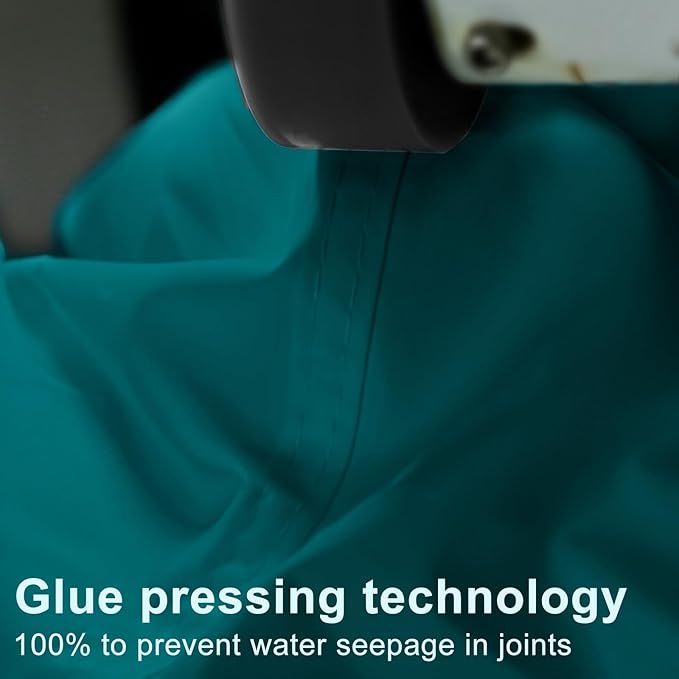 LOVE STORY Waterproof 7'x13' Rectangle Turquoise Blue Sun Shade Sail Cannoy UV Resistant for Outdoor Patio Garden Backyard