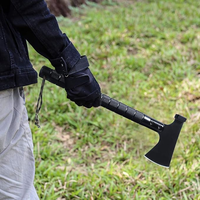 LIANTRAL Camping Axe, Folding Survival Hatchet Axe Tactical Camp Axe for Outdoor Adventure