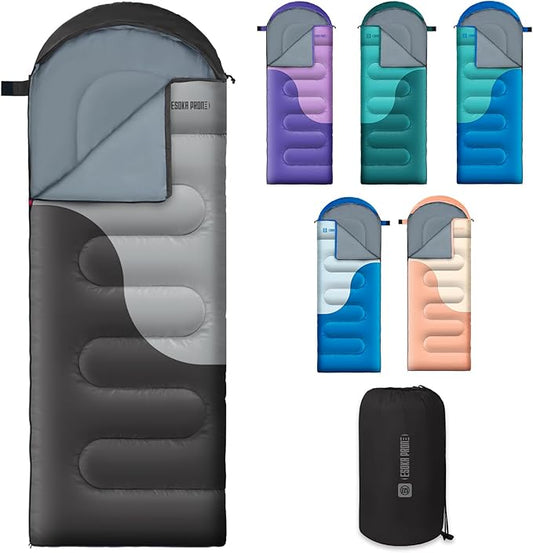 Sleeping Bags for Adults&Kids,Lightweight Waterproof Warm Weather Sleeping Bag,Compact Portable Sleeping Bag for Camping,Essentials Gear for Camping Hiking Outdoor Travel