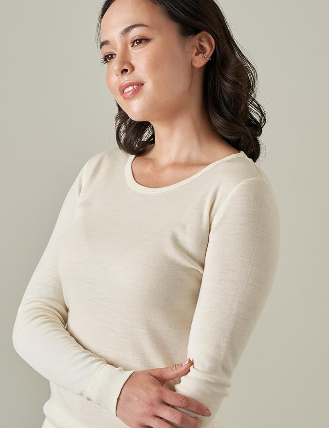 LAPASA Womens 100% Merino Wool Base Layer Set Lightweight & Midweight Thermal Underwear Long John Top & Bottom Warm L58/L91