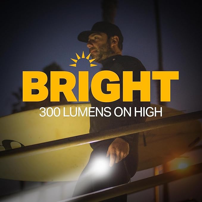 LUXPRO LP290V3 LED Flashlight - Bright 300 Lumens with 3 Light Modes - Aircraft-Grade Aluminum with IPX4 Waterproof Protection & Patented TackGrip - Camping, Outdoor, Home - Batteries Included 4 Pack