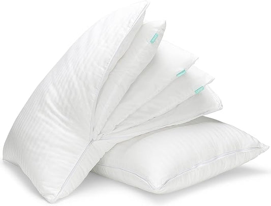 EverSnug Adjustable Pillows for Sleeping, Cooling Support, Set of 2 (Standard, Down Alternative)