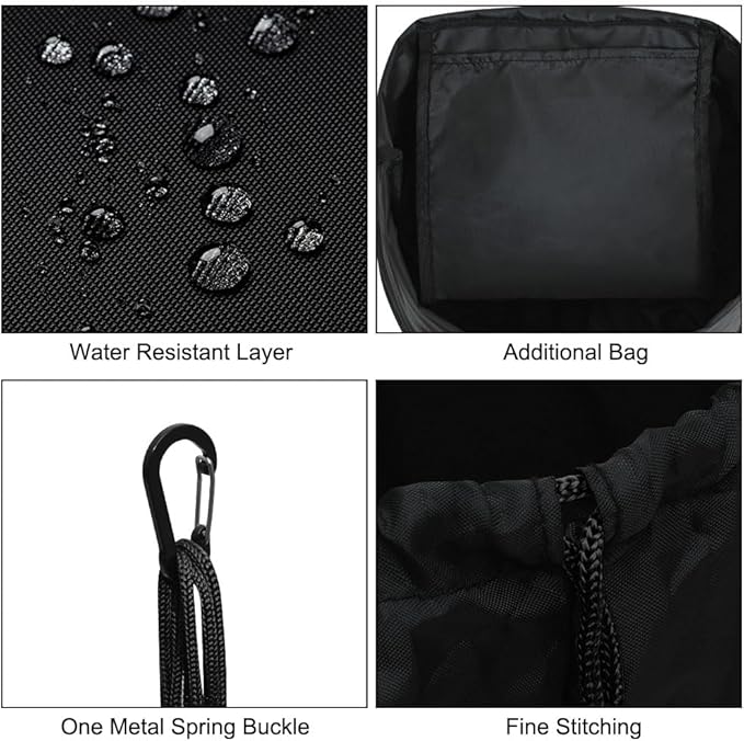 Camping Cookware Mess Kit Bag, High Capacity Camping Tableware Storage Bag, Drawstring Heavy Duty Water Resistant Cookware Organizer for BBQ Outdoor Cooking Essentials (2)