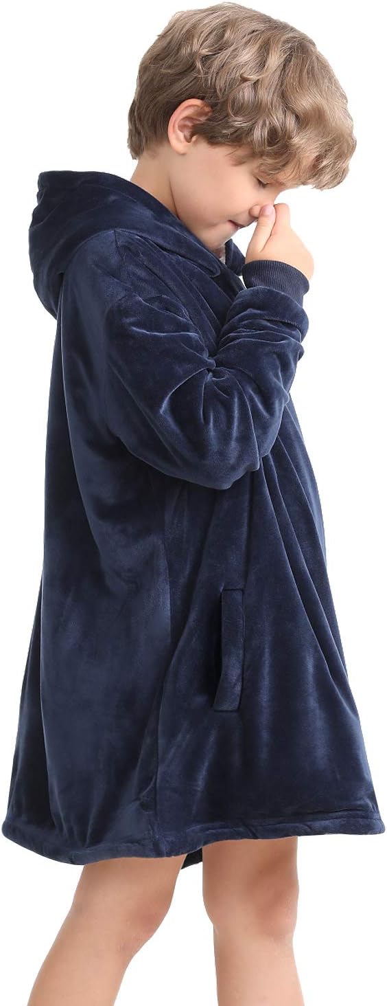 LetsFunny Blanket Hoodie,Oversized Wearable Sherpa Fleece Blanket Sweatshirt,Super Soft Warm Cozy with Giant Pocket,Gifts for Women Men Adults Teenagers Kids, One Size Fits All