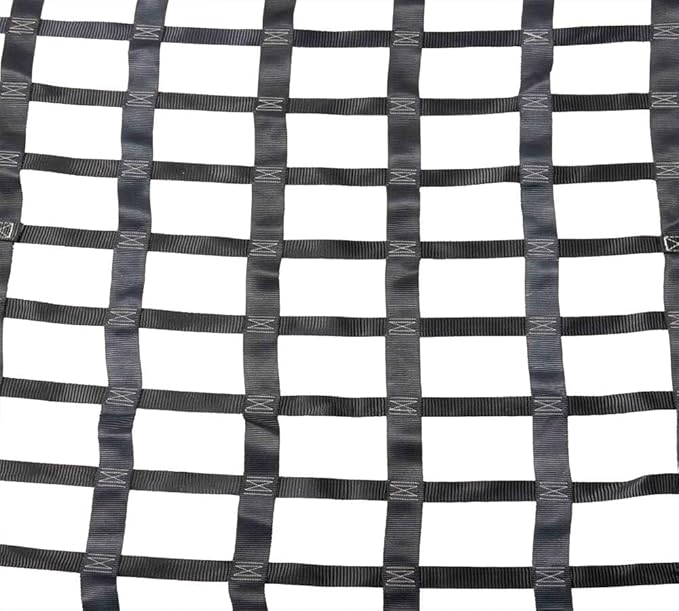 Mytee Products 4.75' x 6' Heavy Duty Cargo Net for Pickup Truck Bed with D Rings Tie Down Fittings - Durable Truck Bed Cargo Net with 6 Cam Buckle Tie Down Straps for Adjusment