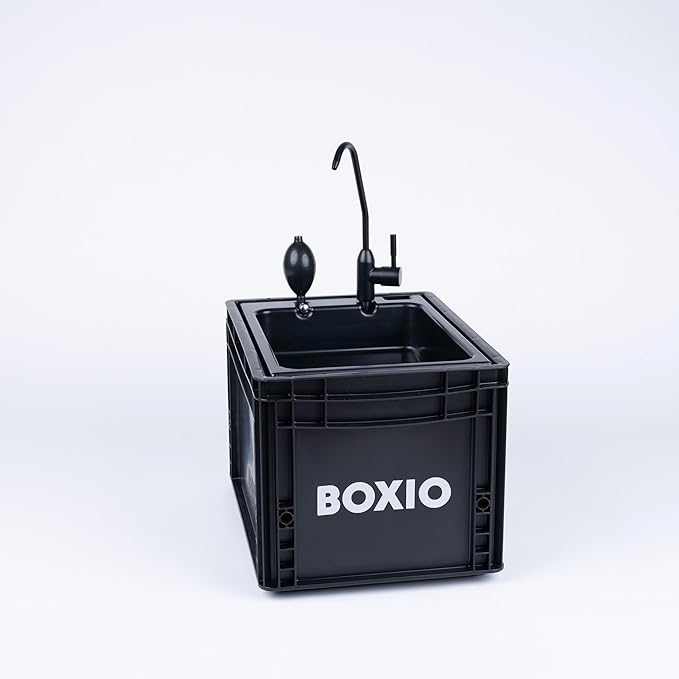 BOXIO - Portable Sink - Compact Mobile Sink for Camping, Garden, Outdoor Events, Worksite, RV, Indoor