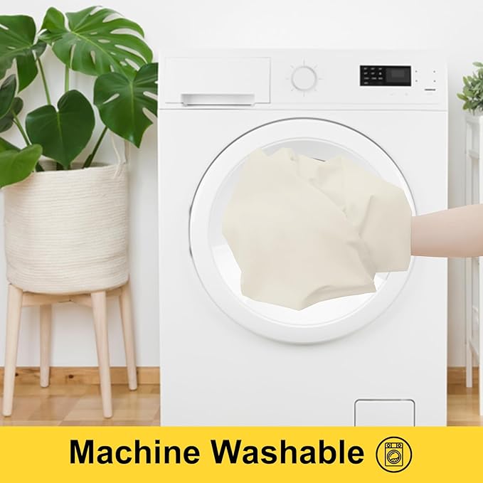 Smiry Picnic Table Cover with Bench Covers, Waterproof Elastic Fitted Polyester Tablecloths for 6 Ft Rectangle Tables, Washable Windproof Tablecloth for Camping, RV & Outdoor (Beige, 30x72 Inches)