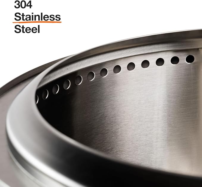 Solo Stove Bonfire 2.0 with Stand, 19.5 Inch Smokeless Fire Pit with Removable Ash Pan - Portable Outdoor Fire Pit - Stainless Steel Wood Burning Fireplace, Ideal for 4-6 People, 21.75 lbs, Ash