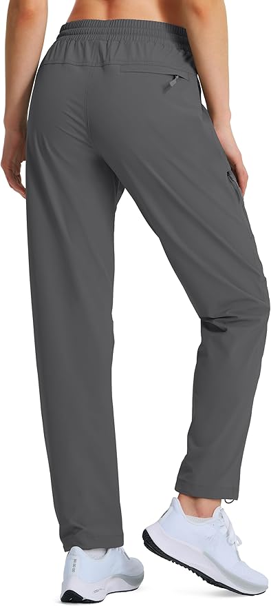 Women's Hiking Pants Quick Dry Lightweight Cargo Pants UPF 50 Water Resistant Zipper Pockets for Golf Travel Work Camping