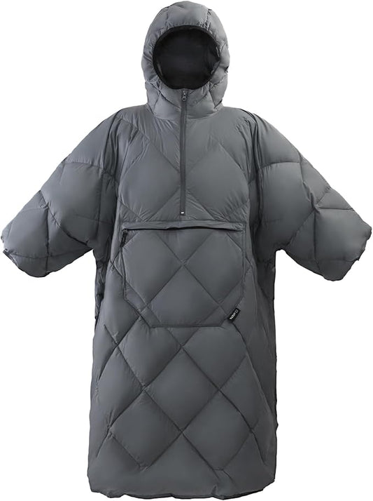 ATEPA Wearable Sleeping Bag, Recycled Warm Camping Wearable Blanket Poncho for Outdoor Sports, Camping Gifts for Women Men