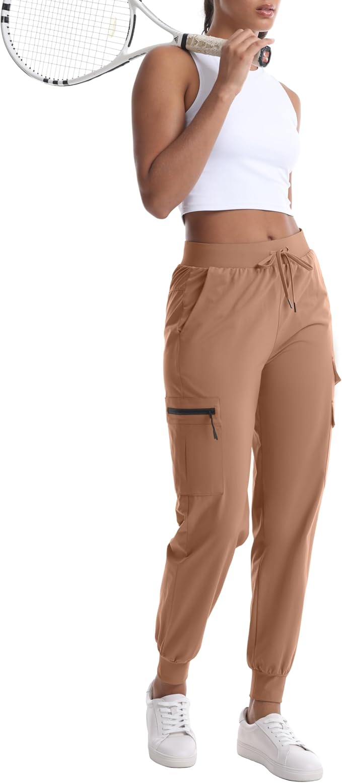 Women's Hiking Pants with Pockets Water Resistant Lightweight Quick Dry Cargo Pants for Travel Outdoor