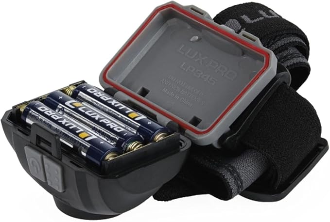 LUXPRO LP345V2 LED Headlamp - Bright 300 Lumen Head Lamp for Outdoors, Camping & Hiking - 6 Light Modes White, Green & Red Light - IPX4 Waterproof - Adjustable Headband - Batteries Included - 2 Pack
