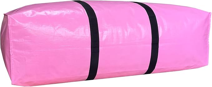 Extra Large Storage Bags, Jumbo Moving Tent Storage Bags, Waterproof Foldable Big Pink XXL Duffle Bag for Travel, 42x23x13.5inch - 1PACK