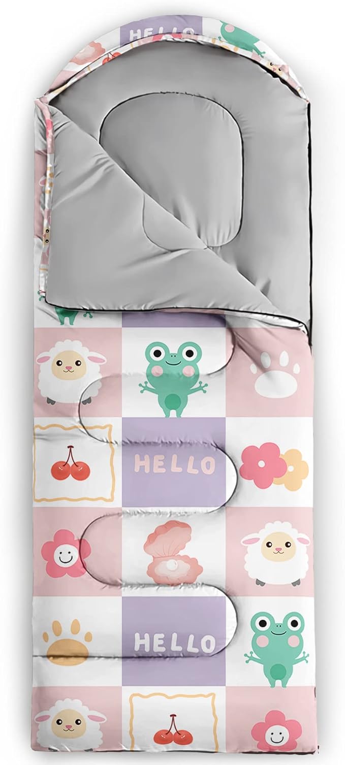 QOOMO Camping Sleeping Bags,3 Season Warm & Cool Weather,Lightweight,Waterproof Sleeping Bags for Adults & Kids,Traveling,and Outdoors,Camping Gear Equipment