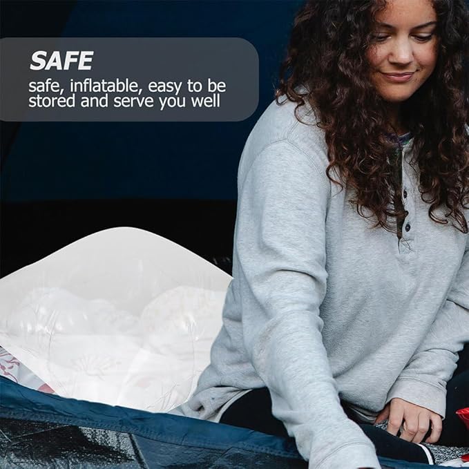 Transparent Pillow Bed Pillows Inflatable Couch Sofa Clear Water Resistant Inset Inflatable Throw Cushion Large Packing Filler Inflatable Cushion Outdoor Cushions Insert