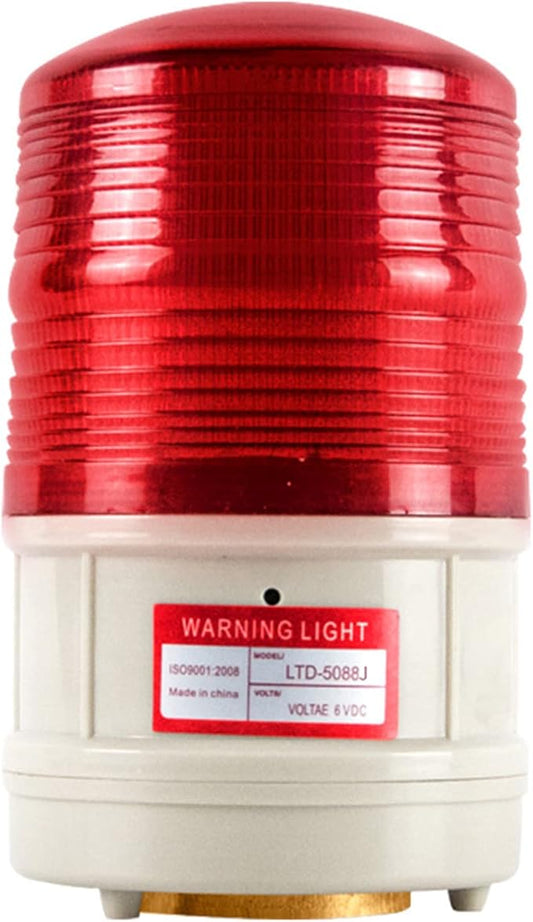 Strobe Beacon Warning Light Battery Flashing Lights with 89dB Alarm Sound LED Red Magnetic Strobe Light for Site, Road Construction Safety Warning