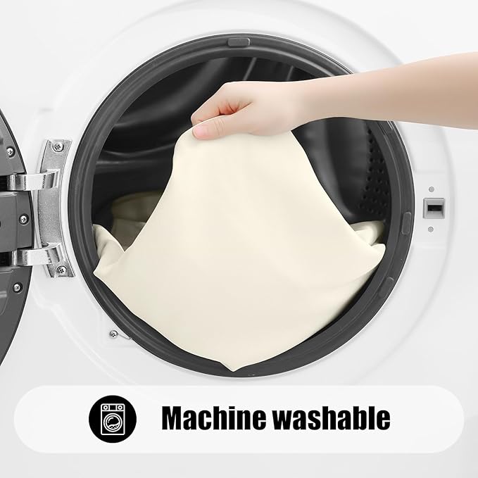 Smiry 2 Pack Rectangle Picnic Table Cloth, Waterproof Elastic Fitted Tablecloths, Washable Polyester Rectangular Patio Table Cover for Camping, Indoor and Outdoor (Beige, 30"x48")