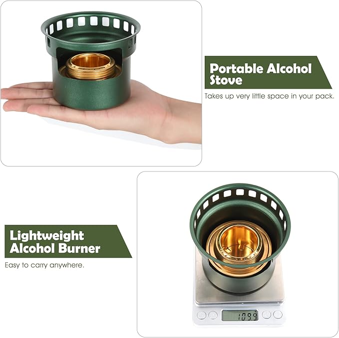 2 In 1 Mini Alcohol Stove For Camping, Portable Alcohol Burner With Stainless Steel Cross Stand, Storage Bag, Lightweight Tiny Brass Stove For Backpacking Emergency Outdoor Coffee