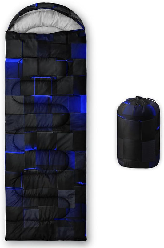 Sleeping Bags for Adults and Kids Backpacking Camping Sleeping Bags for Girls and Boys Lightweight Waterproof Cold/Warm Sleeping Bag for All Season