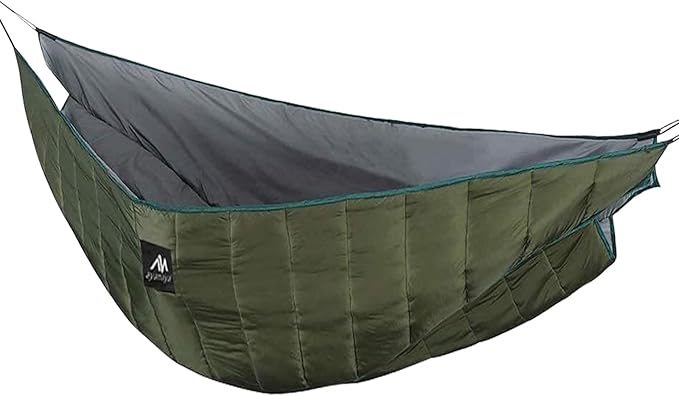 AYAMAYA Single & Double Hammock Underquilt Full Length Big Size Under Quilts for Hammocks, Camping Backpacking Essential, Winter Cold Weather Warm UQ Blanket Bottom Insulation