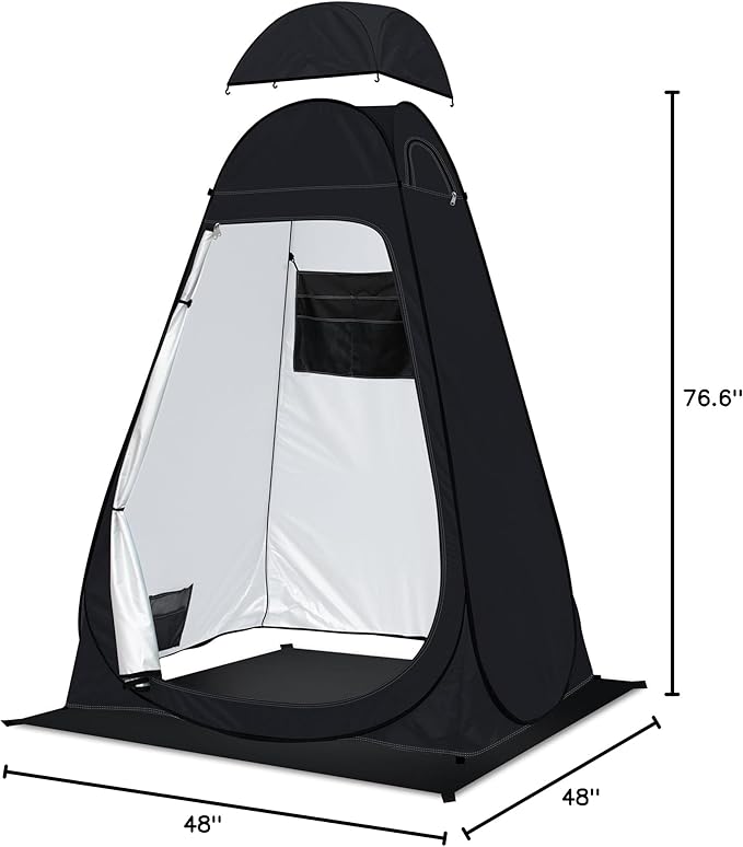 Pop Up Privacy Shower Tent Camping Portable Toilet Tent Outdoor Changing Porta-Potty Camp Bathroom Dressing Room Instant Privacy Shelters for Hiking Beach Picnic Fishing, Extra-Tall