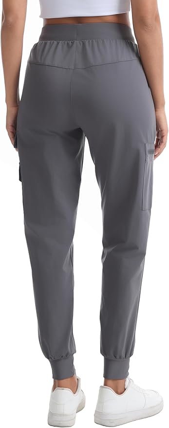 Women's Hiking Pants with Pockets - Travel Lounge Outdoor Quick Drying Lightweight Water Resistant Joggers