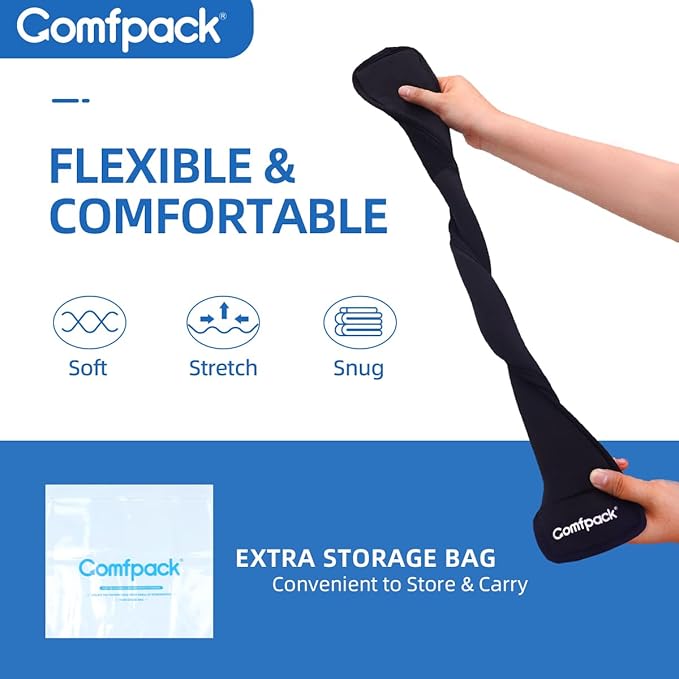 Neck Ice Pack Wrap, Cold Compress Ice Packs for Neck Pain Relief, Flexible Cold Pack for Injuries, Sore, Hot Weather, Hot Flashes, Tonsillectomy, Thyroidectomy Surgery