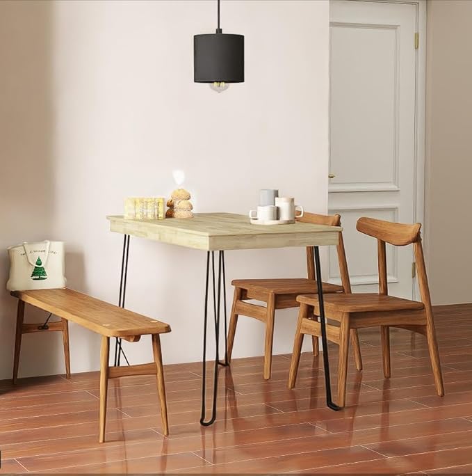 Wooden Folding Desk Portable Folding Wood Table 43in Fold-Down Workbench No Assembly Required for Home Office Writing Reading Puzzle Small Computer Table