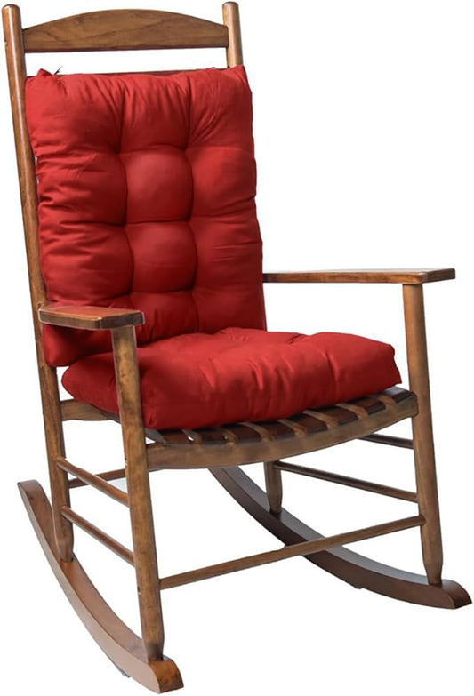 Indoor Outdoor Chair Cushion, 1 Pack Garden High Back Chair Cushions, Lounger Chair Pad, for Recliner Patio Chair, Burgundy