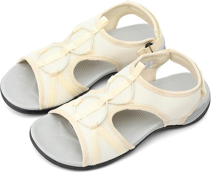 UBFEN Womens Hiking Sandals Comfortable Walking Sandals Summer Sport Breathable Arch Support