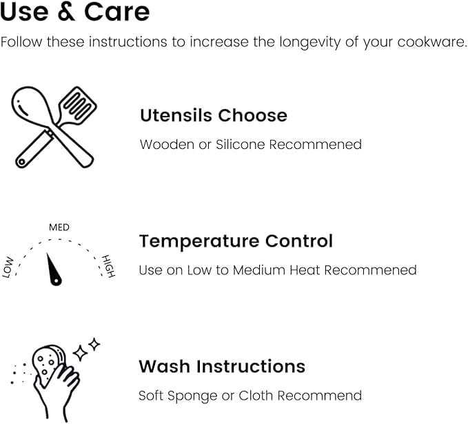 Ceramic Nonstick Frying Pans, Non-Toxic Skillets, 8", 9.5", and 11" Set of 3, PFAS & PTFE & PFOA Free, Dishwasher Safe, Compatible with All Stovetops