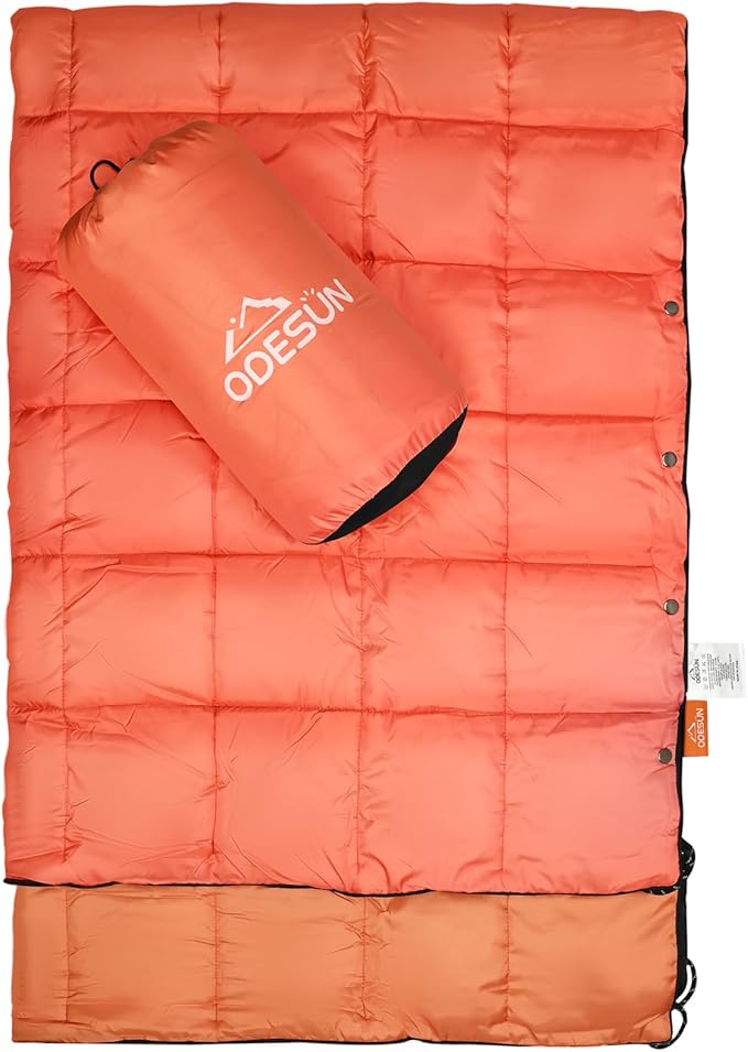 Lightweight Camping Blankets Outdoor Down Alternative Puffy Printed Camping Blanket Waterproof Large Silk Cotton Blanket Packable Warm for Trave Picnic Hiking Camping Cold Weather 78" x 55"