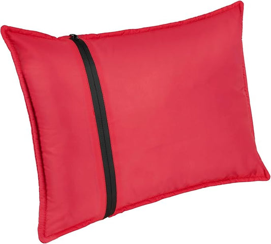 Stuffable Camping Pillow Sack (Large, Red) - 12 x 17 - Camping Essentials for Hiking, Backpacking and Travel Essentials - Sold Empty Bring Your Own Stuffing