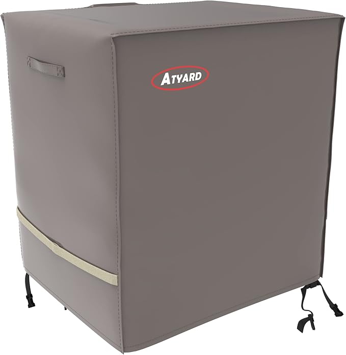 ATYARD 30-inch Outdoor Cover for Keter Unity (Small) Portable Table - UV Resistant, Breathable, All Weather (30" L x 24" W x 32" H) Brown