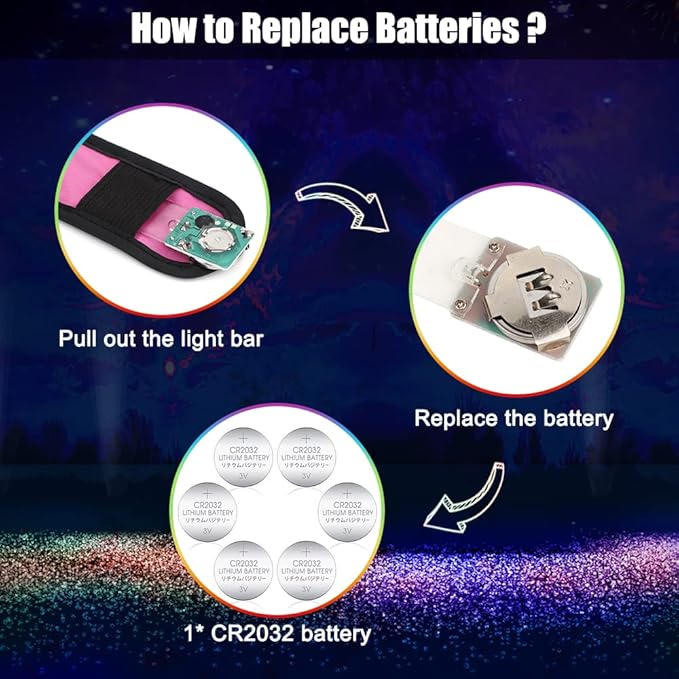 Dilabnba 6PCS Led Light Up Slap Wristband for Running Night Safety, Glow in The Dark Slap Bracelets Arm Band Reflective Strips for Cycling Walking Concert Camping Party