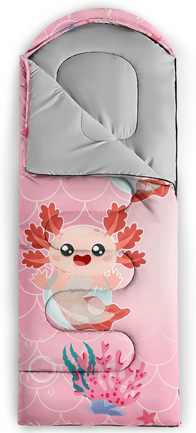 QOOMO Camping Sleeping Bags,3 Season Warm & Cool Weather,Lightweight,Waterproof Sleeping Bags for Adults & Kids,Traveling,and Outdoors,Camping Gear Equipment