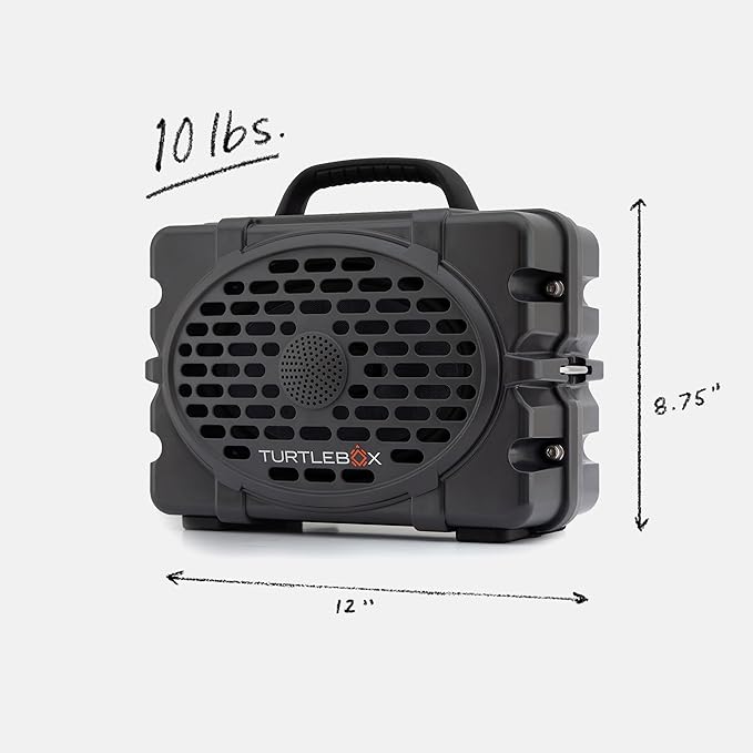 Turtlebox Original Gen 3: Portable Outdoor Bluetooth Speaker – Ultra-Loud (120dB), Waterproof (IP67), Rugged, Impact-Resistant, 3-Day Battery | Party Mode: Unlimited Pairing Stereo, Gray/Royal Blue