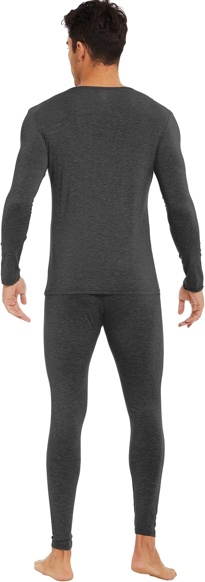 WiWi Thermal Underwear for Men Bamboo Viscose Long Johns Set Soft Warm Base Layer Lightweight Top and Bottom Sets S-XXL