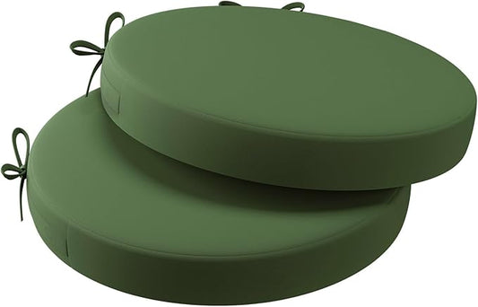 AAAAAcessories Outdoor Seat Cushions for Chairs, Waterproof, Fade-Resistant Patio Furniture Replacement Cushions, 15" x 15" x 2", Set of 2, Dark Moss
