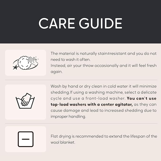 100% Wool Blanket, 62" x 86", Warm, Thick, Washable, Military Wool Blanket, Great for Camping, Outdoors, Sporting Events, Survival Kits, Dark Camel