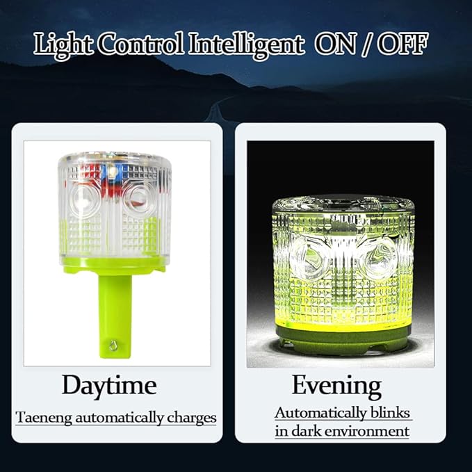 Solar Strobe Warning Light, Super Bright Single Column Solar Emergency Strobe Warning Light, Flashing Barricade Safety Road Construction Traffic Flashing Beacon (White)