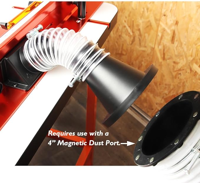 O'SKOOL 2-1/2" Dust Collection Steel Port, 2 Pack, for 4-inch Magnetic Dust Collection Coupler (Magnetic Port is not Included)