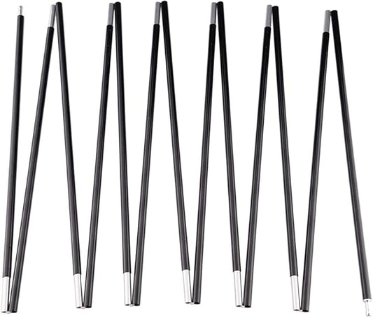 Aluminum Tent Poles Replacement, Black Pre-Assembled Tent Pole, 7001 T6 Heated Camping Tent Rod