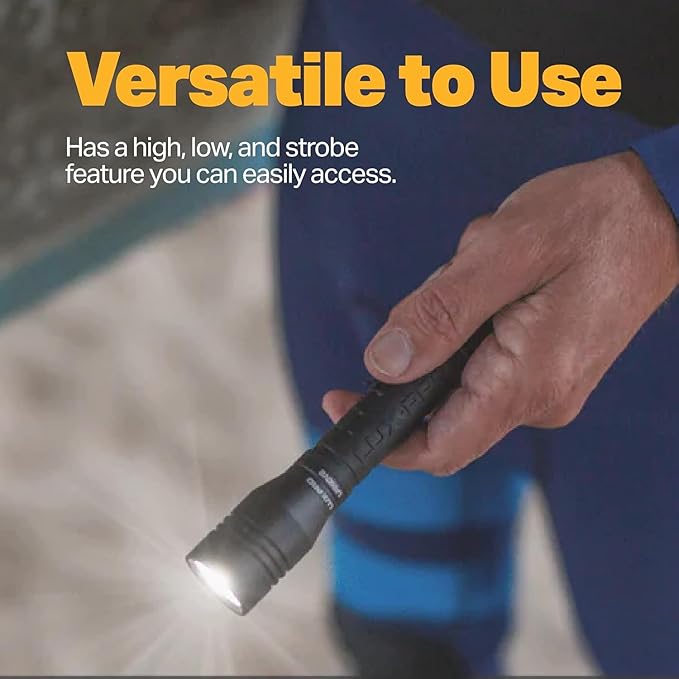 LUXPRO LP290V3 LED Flashlight - Bright 300 Lumens with 3 Light Modes - Aircraft-Grade Aluminum with IPX4 Waterproof Protection & Patented TackGrip - Camping, Outdoor, Home - Batteries Included 4 Pack