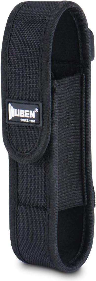 WUBEN Flashlight Holster LED Tactical Flash Light Nylon Pouch Holder Belt Adjustable Heavy Duty Flashlight Carry Case 5.5"x1.2" (Flashlight not Included)