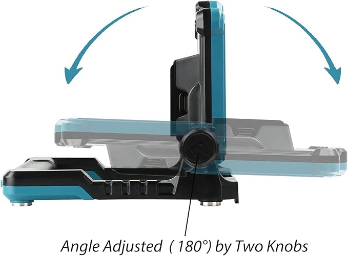 4000Lumens Work Flood Light Cordless, Magnetic Portable Led Work Lights for Job Sites Lighting, Compatible for Makita, Dewalt 20V, Milwaukee 18V m18 Lithium Tool Battery, Blue