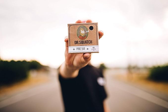 Dr. Squatch Natural Bar Soap for Men - Cold Process Soap with No Harsh Chemicals - Pine Tar (5 oz, 3-Pack)