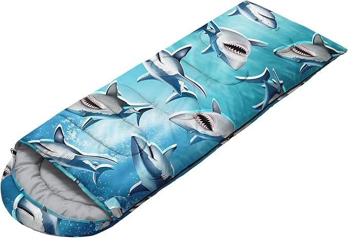 HOSIMA Dear Hunting Pattern Cold Weather Sleeping Bags for Adults,Black Light Weight Sleeping Bags for Kids Adults,WaterProof Sleeping Bags for Outdoors Hiking.