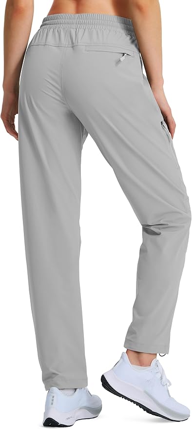 Women's Hiking Pants Quick Dry Lightweight Cargo Pants UPF 50 Water Resistant Zipper Pockets for Golf Travel Work Camping